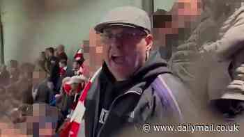 Arsenal fan caught on camera calling PSG supporters 'Muslim terrorists' in a string of racist and homophobic slurs