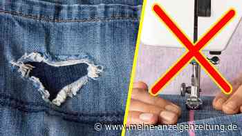 Kleidung flicken ohne Nähmaschine – mit einem Trick verschwinden Löcher und Risse 