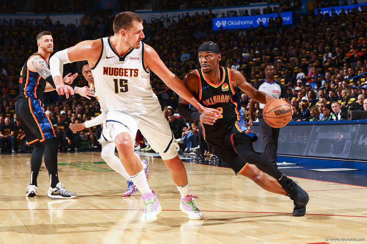 Thunder set NBA playoff record as they demolish the Nuggets to even series