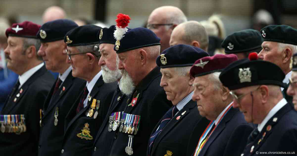 31 VE Day service pictures as veterans and community gathers in Newcastle city centre