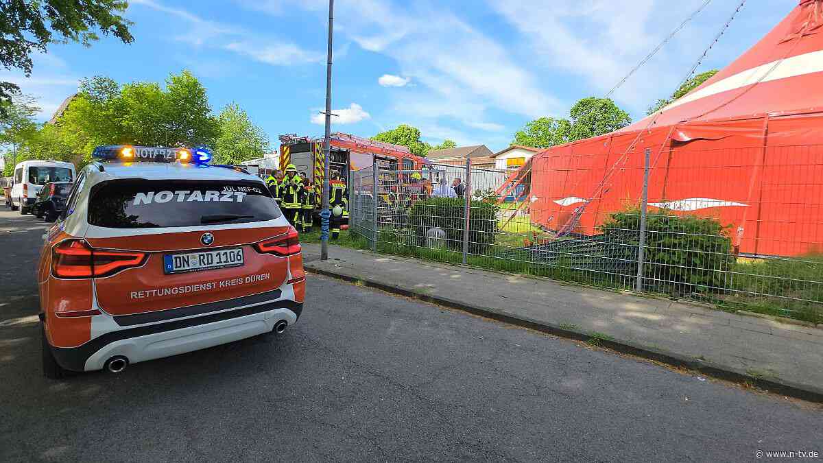Feuerschlucker verbrennt Zelt: Unfall bei Zirkusprobe: 17 Kinder in Aldenhoven verletzt
