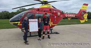 Herefordshire MP visits air ambulance base and signs pledge