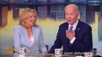 Jill Biden gives Joe 'SECRET SIGNAL' to stop answering dangerous question on The View...as he sports mysterious hand wound