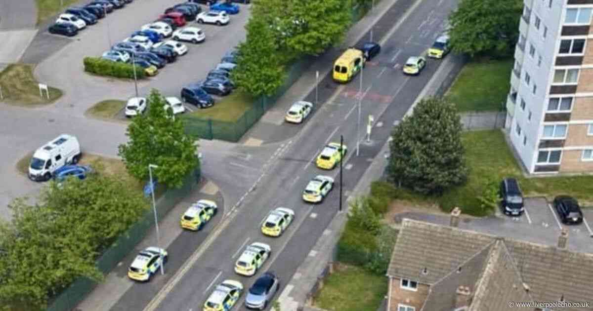 Man seriously injured in stabbing at block of flats