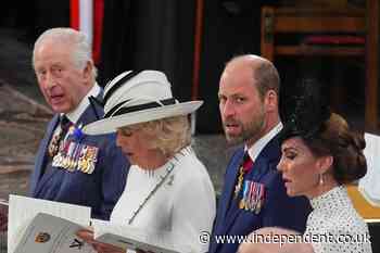 King and Starmer join veterans at thanksgiving service to mark 80th anniversary of VE Day