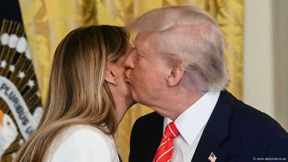 Trump reacts to a new pope being chosen as he gives Melania big kiss at White House event: Live updates