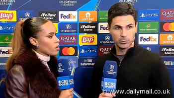 Football fans rip into Mikel Arteta over very AWKWARD interview and claim Arsenal boss 'malfunctioned' when quizzed on Champions League loss to PSG