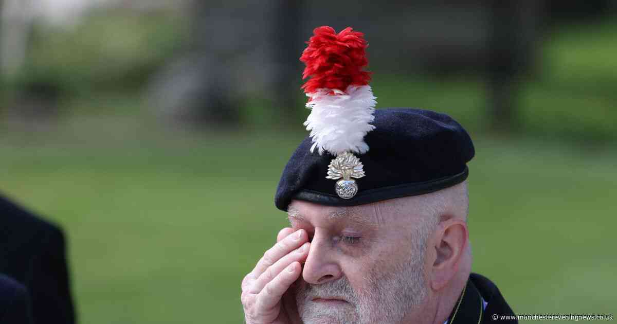 In the moment the flags were raised, he wiped a single tear from his cheek