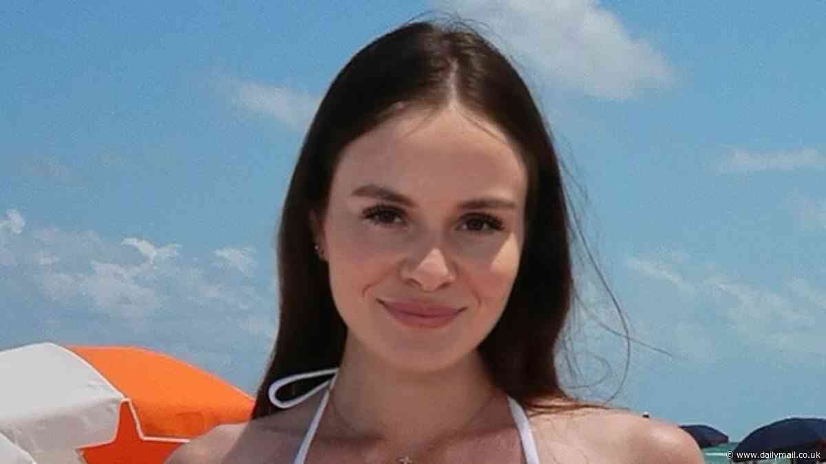 Holly Ramsay shows off her amazing figure in a tiny bikini as she soaks up the sun at Miami beach after missing the Grand Prix due to food poisoning