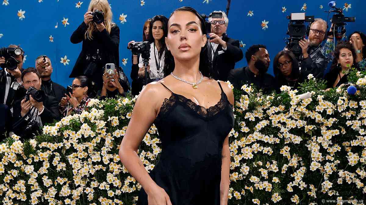 Cristiano Ronaldo's girlfriend hits Met Gala in sexy negligee dress inspired by Princess Diana
