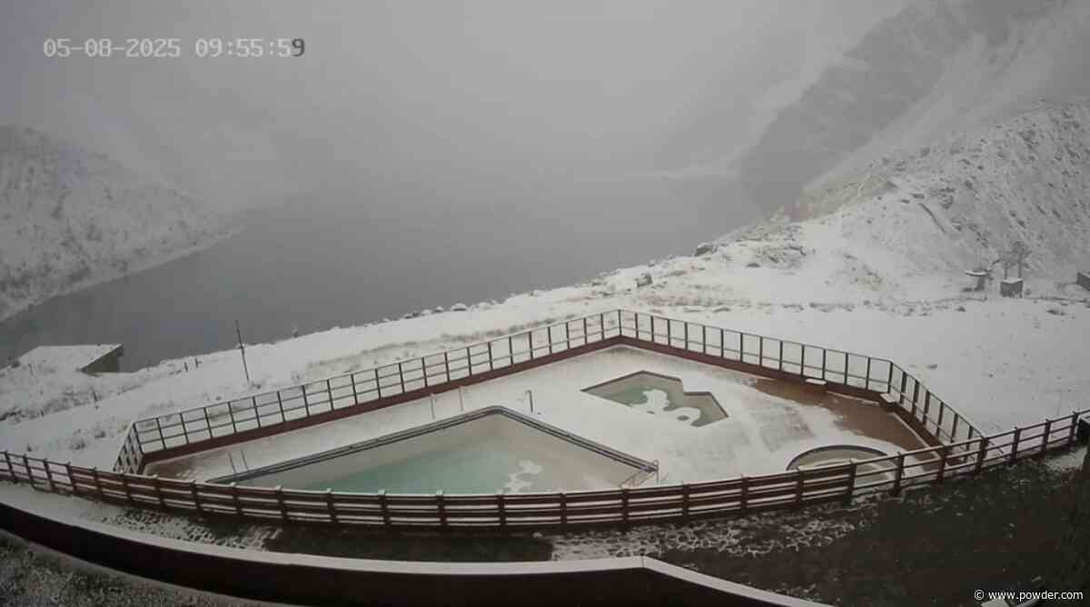 Portillo Records First "Little Dusting" of Snow This Season