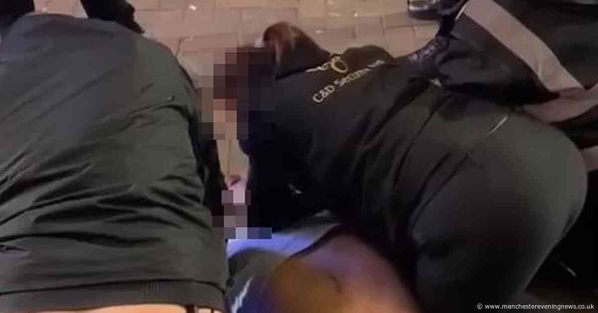 Bar security says "I will put pressure on your f***ing neck" as man is 'pinned to the ground'