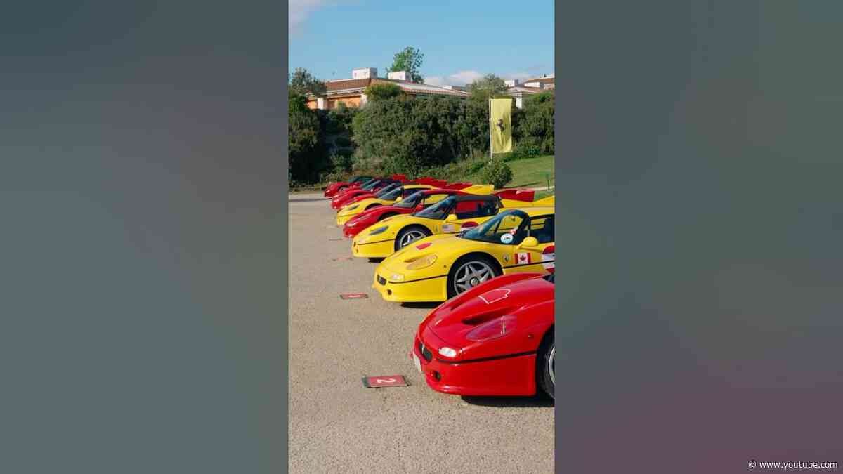 The #FerrariF50 squad has hit the road for the #FerrariLegacyTour. #FerrariSupercars #Ferrari