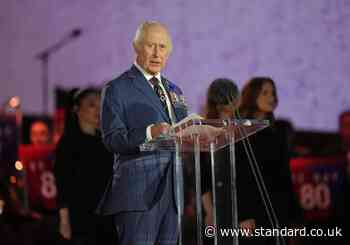 King issues warning on world conflicts as huge concert in London ends VE Day celebrations
