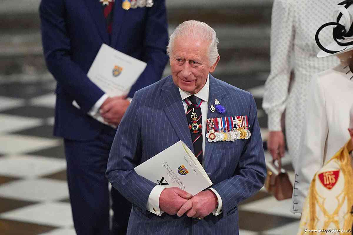 King pays tribute in poignant VE Day speech to unity of Allies who fought ‘existential threat to humanity’
