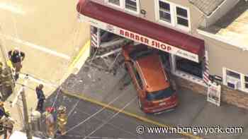 Car crashes into front of Monmouth County barbershop