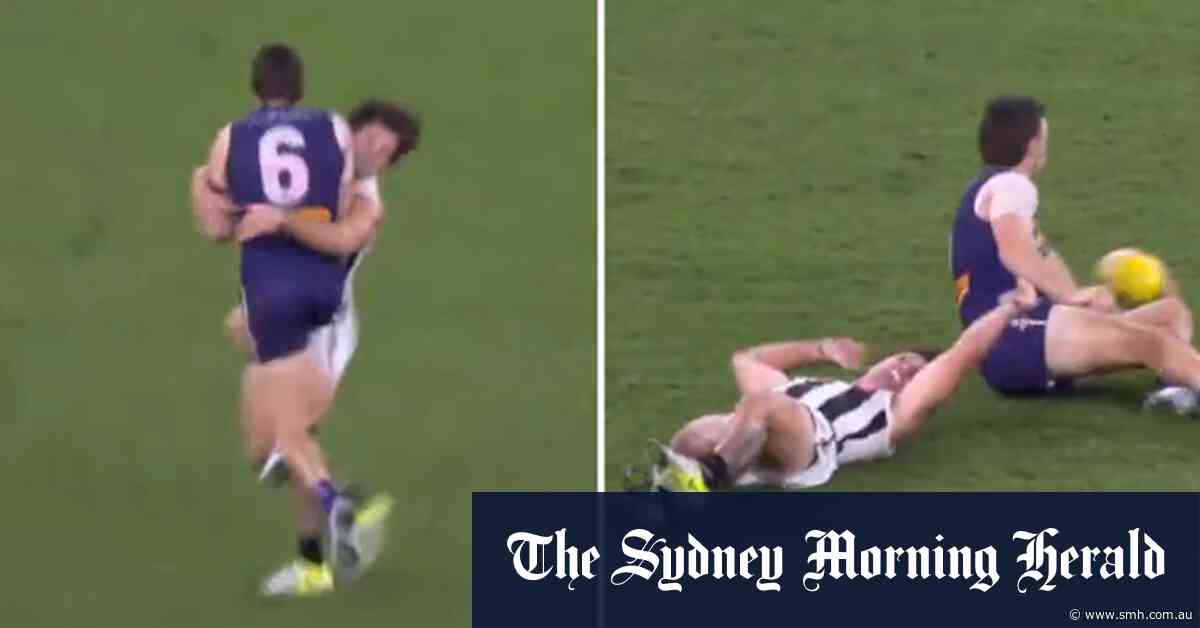 Play continues despite Pies star knocked out