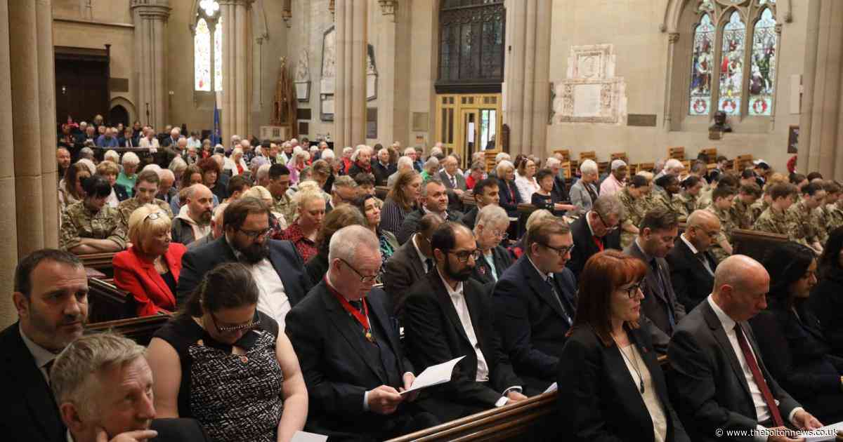 Bolton residents gather to mark 80th anniversary of VE Day with beacon lighting