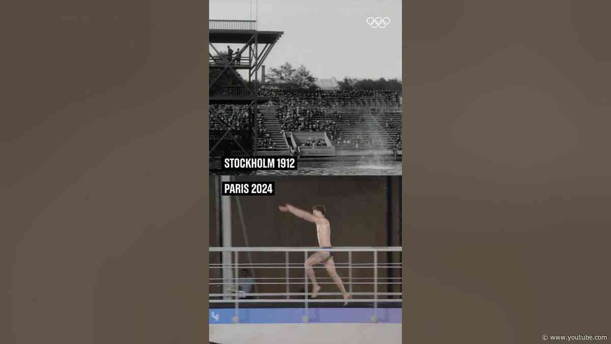 112 years apart! 🤯 Here's how far the sport of diving has come since Stockholm 2012 to #Paris2024!