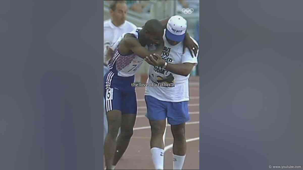 When his father stepped in, not to win, but to carry him through the finish. ❤️ #SportMoreThanSport