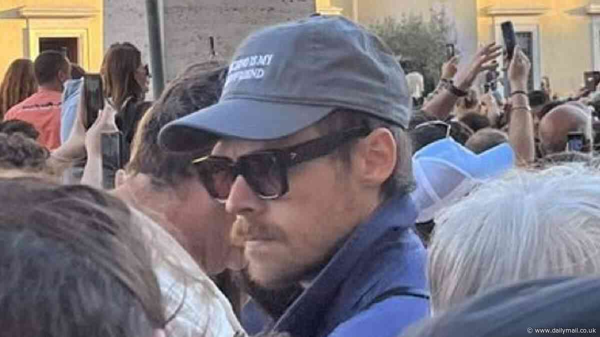 Harry Styles sends fans into meltdown as he's spotted in Rome for the new Pope announcement