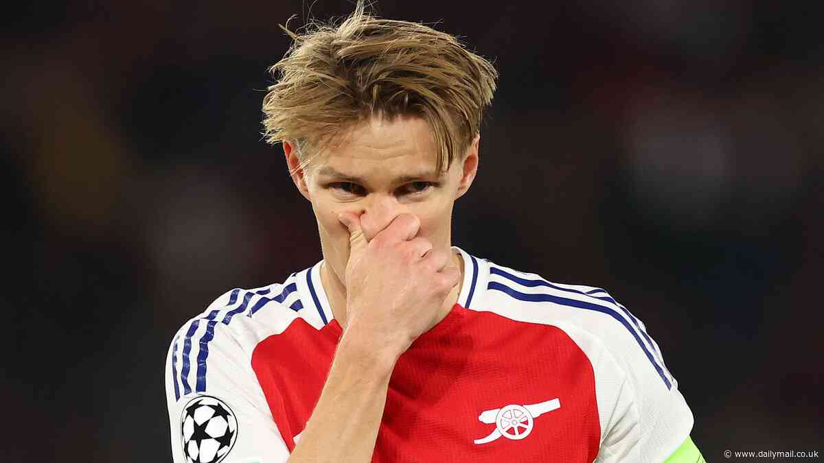 Former Arsenal star questions Martin Odegaard's captaincy after PSG defeat - as he suggests Gunners skipper 'isn't as efficient as before'