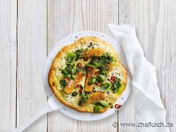 Fischstäbchenpizza mit Bärlauchpesto
