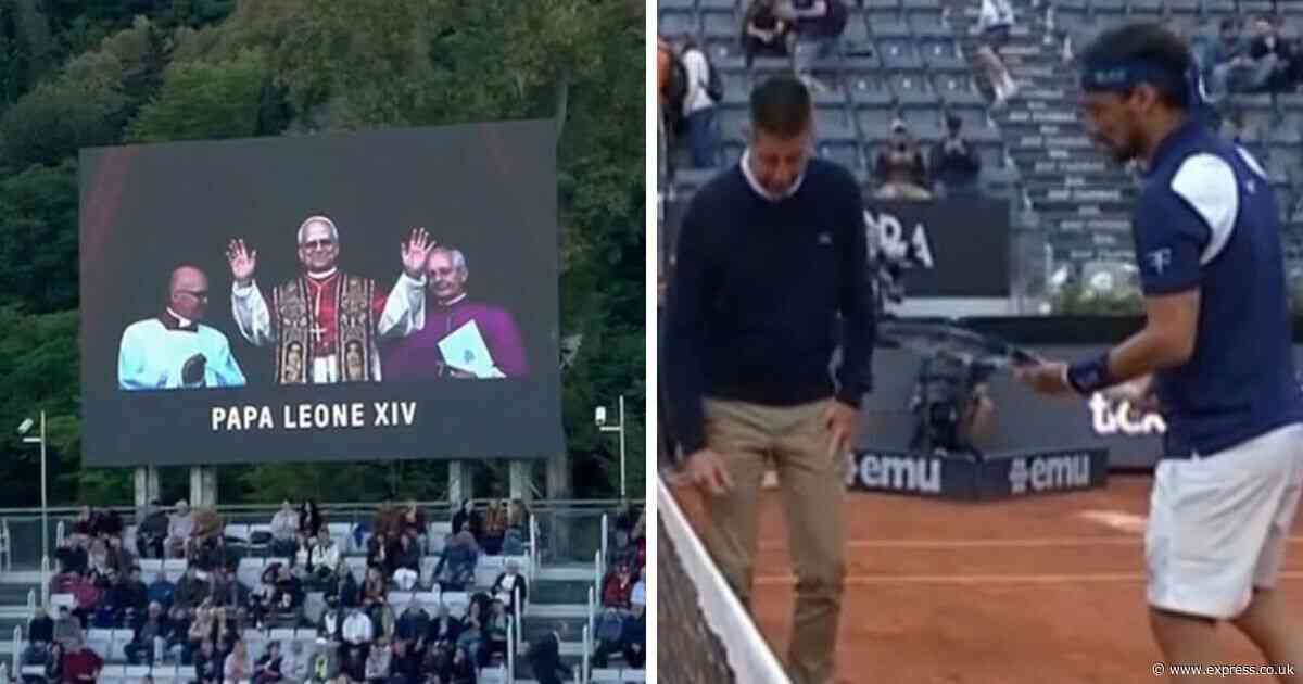 Italian Open match interrupted to announce new Pope after player asks umpire question
