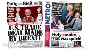 US trade deal 'made by Brexit' and 'Holy smoke'