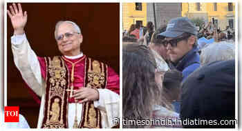 Harry SPOTTED among crowds greeting new Pope