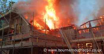 Firefighters tackle blaze at property under construction