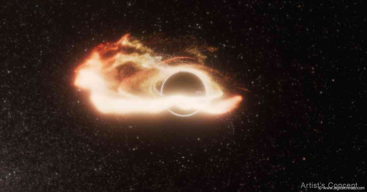 Hubble observes a rogue black hole devouring a star