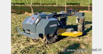 Zelfrijdende robot die maait, schoffelt en eggt
