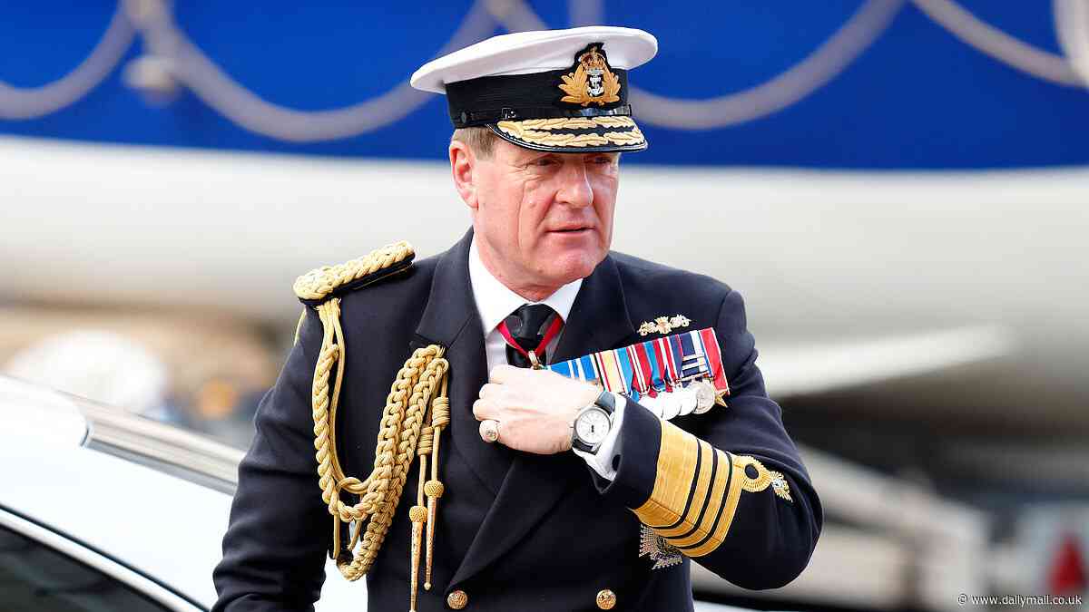 Head of Royal Navy, 59, is suspended over 'secret affair with female officer': Married father-of-three faces probe for 'inappropriate relationship with subordinate'