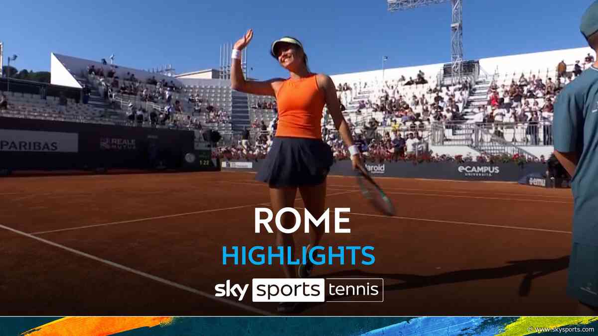 Raducanu races past Teichmann in dominant performance in Rome