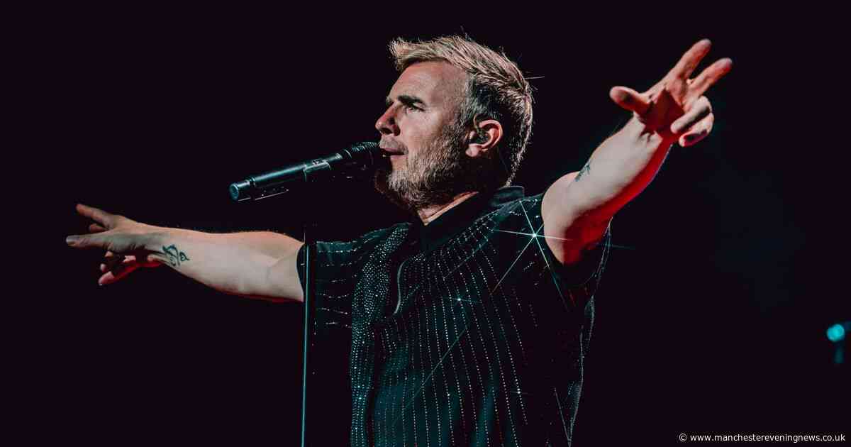Stand up, sit down?  Either way Gary Barlow knows how to entertain his audience in Manchester