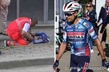 VIDEO. Giro van Mikel Landa is al voorbij: kopman van Soudal-Quick Step loopt wervelfractuur op bij val in afdaling