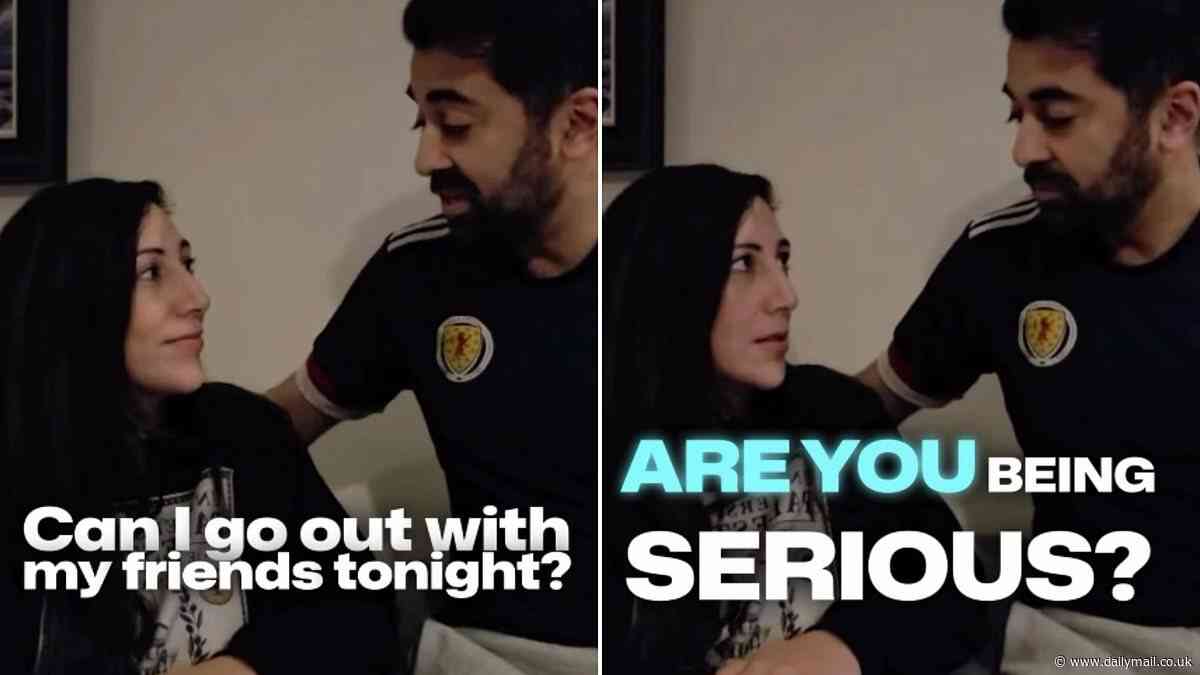 'Can I go out with my friends tonight?'...Former First Minister Humza Yousaf stars in awkward video promoting wife's counselling event