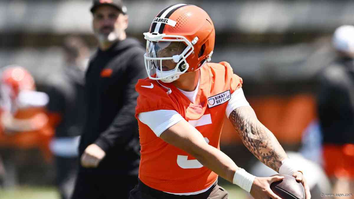 Stefanski downplays Gabriel getting first QB reps