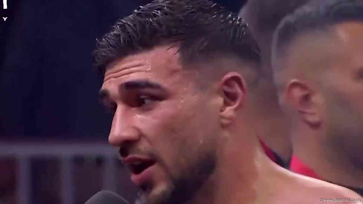 Tommy Fury calls out 'scared' Jake Paul and says he will knock rival out 'wherever he wants it' after winning in front of Molly-Mae on return to ring after almost two years