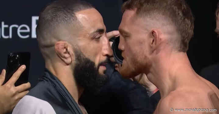 Watch Belal Muhammad and Jack Della Maddalena have intense final staredown before UFC 315