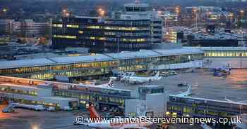 Flights ARE delayed as fleet of buses mobilised to move passengers to a different terminal amid power cut at Manchester Airport