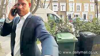 Moment blundering Prince Harry knocks on wrong door by mistake whilst visiting London friend whilst he was in UK arguing he needed extra police protection