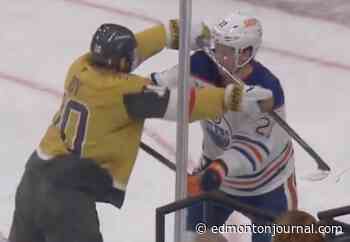 'Wow, big break for VGK': NHL fails to suspend Nicolas Roy for nasty crosscheck of Oilers forward
