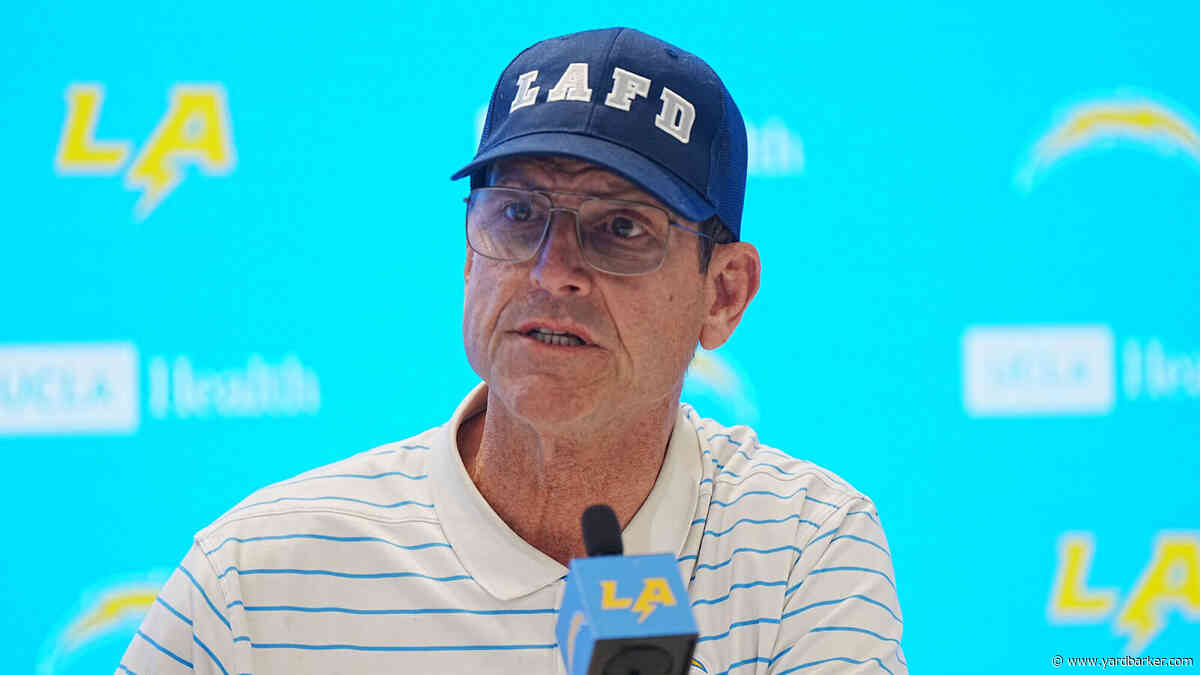 Jim Harbaugh Gives Surprising Update On Chargers Offensive Line