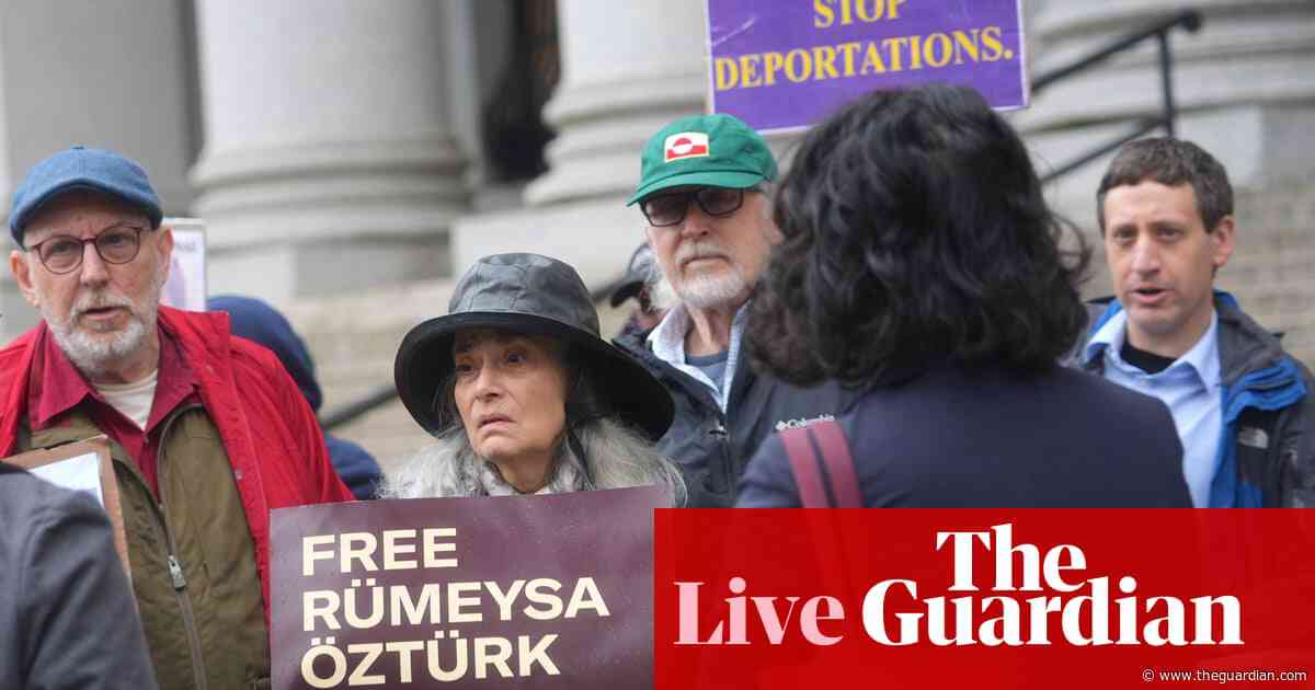 Rümeysa Öztürk, detained Tufts student, released from federal custody – as it happened