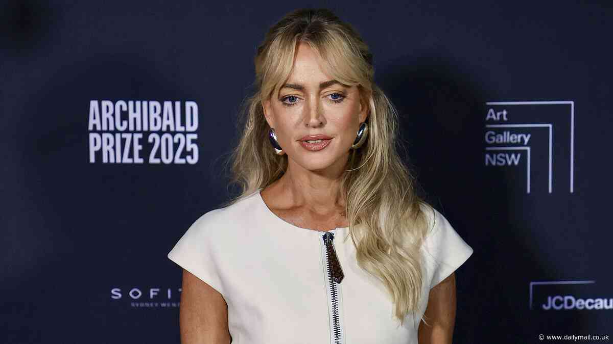 Jackie 'O' Henderson stuns in $18,000 worth of Louis Vuitton as she steps out for Archibald Prize opening party with pal Pip Edwards