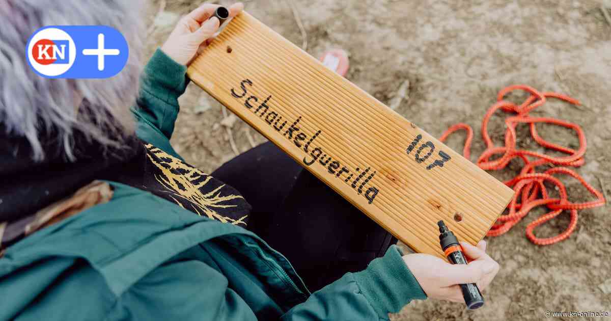 Schaukelguerilla in Hannover: Wie eine Frau mit lila Haaren der Welt 100 Schaukeln schenkt