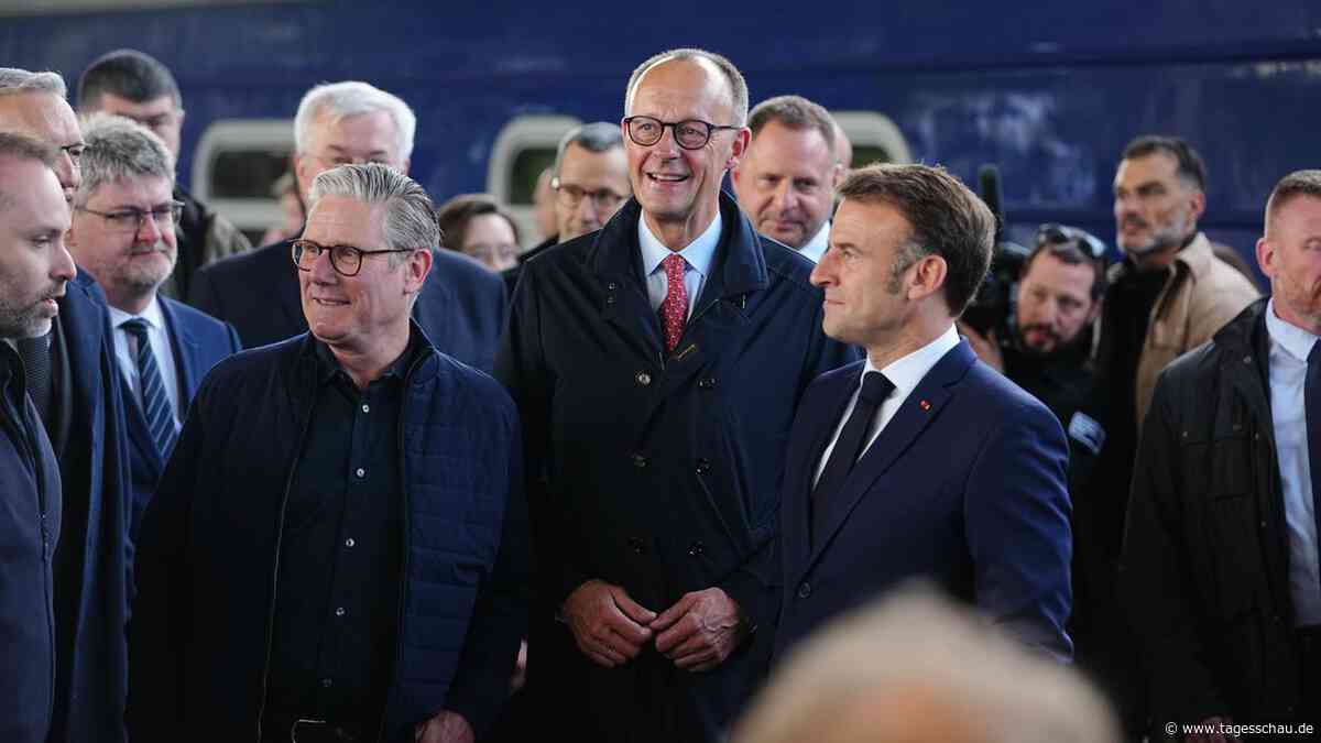 Merz, Macron und Starmer in Kiew eingetroffen