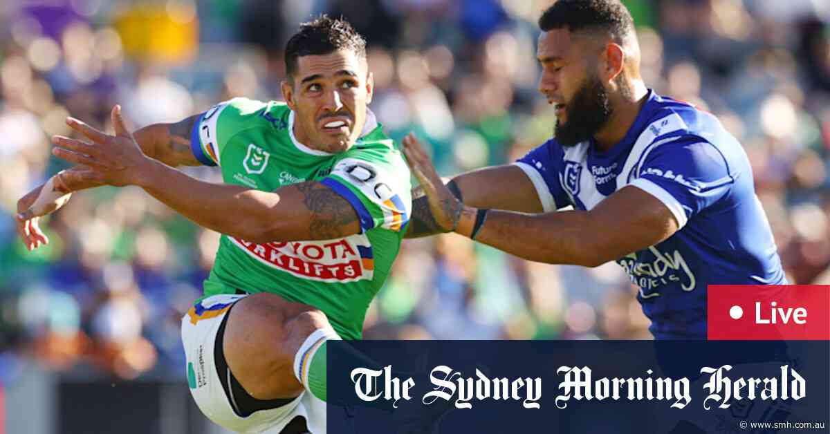NRL 2025 LIVE: Raiders on fire against Bulldogs in top-of-the-table clash